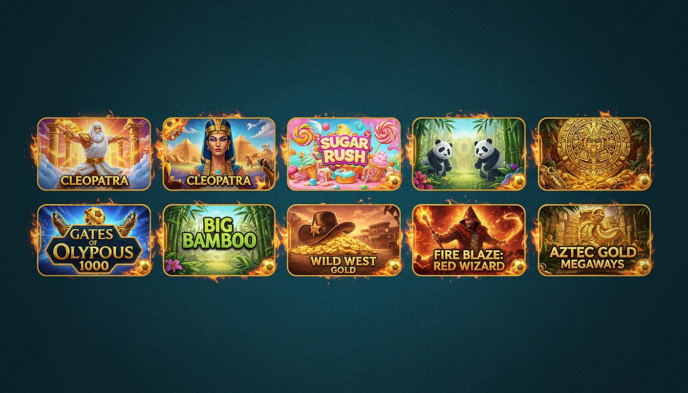 Juegos Golisimo Casino: Gates of Olympus 1000, Cleopatra, Sugar Rush, Wild West Gold, Fire Blaze: Red Wizard, Big Bamboo, Aztec Gold Megaways